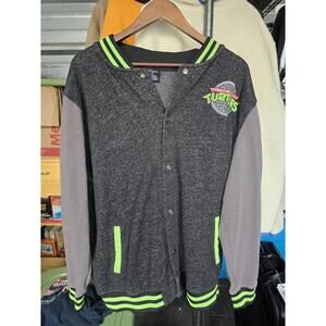 Teenage Mutant Ninja Turtles Nickolodeen 2015 Button Up Sweater Size XL
